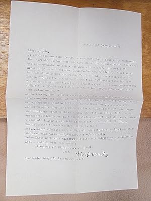 Einseitiger maschinenschriftlicher Brief Bernhards adressiert an Ingrid Bülau, Hamburg - verfasst...