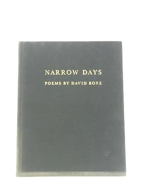 Immagine del venditore per Narrow Days: Poems venduto da World of Rare Books