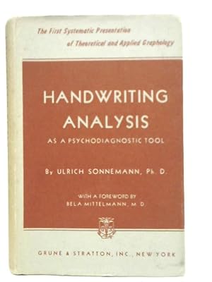 Seller image for Handwriting Analysis as a Psychodiagnostic Tool for sale by World of Rare Books