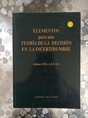 Immagine del venditore per Elementos para una teora de la decisin en la incertidumbre venduto da Librera La Esconda