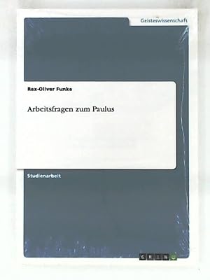 Bild des Verkufers fr Arbeitsfragen zum Paulus zum Verkauf von Leserstrahl  (Preise inkl. MwSt.)