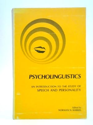 Imagen del vendedor de Psycholinguistics a la venta por World of Rare Books