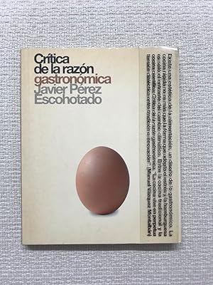 Seller image for Crtica de la razn gastronmica for sale by Campbell Llibres