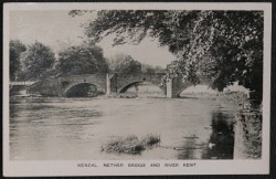 Seller image for Kendal Nether Bridge Postcard River Kent Real Photo 1946 for sale by Postcard Anoraks