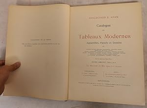 Catalogue de Tableaux Modernes, Aquarelles, Pastels et Dessins