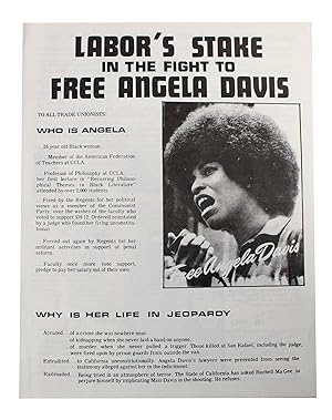Free Angela Davis Handbill, 1971