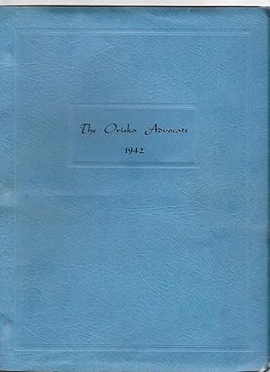 Imagen del vendedor de The Oriska Advocate: 1942 North Dakota High School Annual - Rare a la venta por The Book Shelf