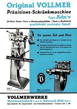 Original VOLLMER Präzisions-Schränkmaschine Type Adn/v für Kreis-, Gatter, Trenn- u. Blockbandsäg...