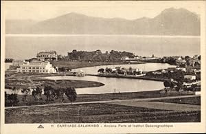 Bild des Verkufers fr Ansichtskarte / Postkarte Carthage-Salammbo Tunesien, Anciens Ports et Institut Oceanographique zum Verkauf von akpool GmbH