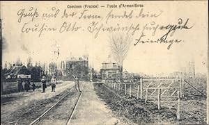 Ansichtskarte / Postkarte Comines Warneton Wallonien Hennegau, Route d'Armentieres