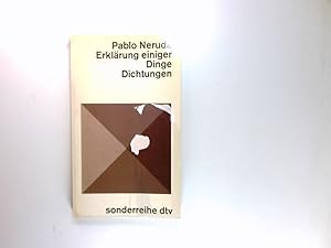 Bild des Verkufers fr Erklrung einiger Dinge : Dichtungen Dt. v. Erich Arendt / dtv : Sonderreihe ; 98 zum Verkauf von Antiquariat Buchhandel Daniel Viertel