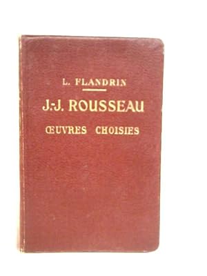 Bild des Verkufers fr Jean-Jacques Rousseau, Oeuvres Choisies zum Verkauf von World of Rare Books