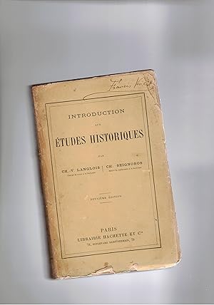Imagen del vendedor de Introduction aux tudes hisstoriques. 2a edition. a la venta por Libreria Gull
