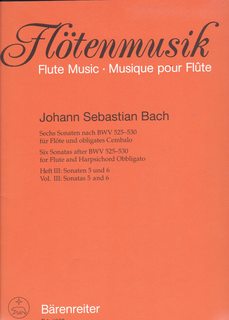 Sechs Sonaten nach BWV 525-530 fur Flote und obligates Cembalo -Heft III: Sonaten 5 und 6