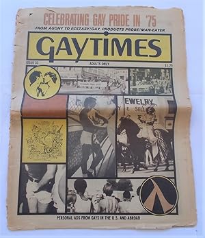 Seller image for Gaytimes (Gay Times) (Issue No. 33 1975) (Gay Vintage Newspaper Male Nude Photos) for sale by Bloomsbury Books
