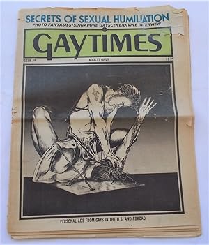 Seller image for Gaytimes (Gay Times) (Issue No. 34 1975) (Gay Vintage Newspaper Male Nude Art Photos) (John Waters and Divine Interviewed) for sale by Bloomsbury Books