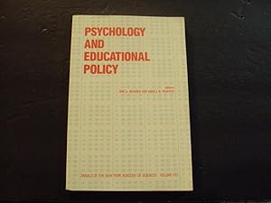 Seller image for Psychology And Educational Policy sc Jeri A Sechzer,Sheila M Pfafflin 1987 for sale by Joseph M Zunno