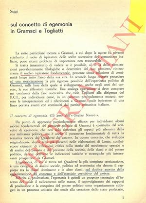 Sul concetto di egemonia in Gramsci e Togliatti.