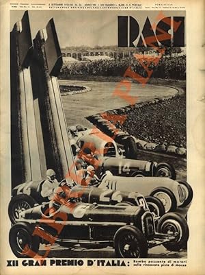 RACI. 1934. Settimanale ufficiale del Reale Automobile Club d?Italia.