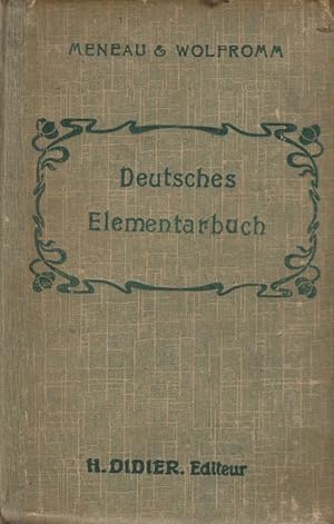 Seller image for Deutsches Elementarbuch fr junge Anfnger. for sale by Brbel Hoffmann