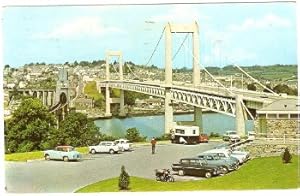Plymouth Devon Postcard Taymar Bridge Vintage 1969