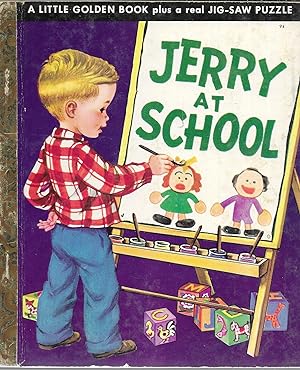 Jerry At School (A Little Golden Book) #94, With the Jig-Saw puzzle!