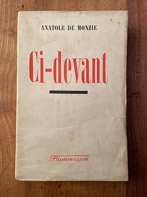 Seller image for Ci-devant for sale by Librairie des Possibles