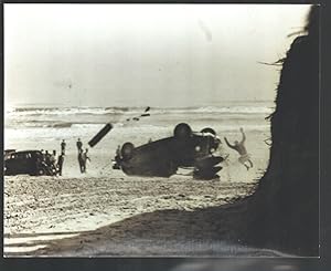 Rare Daytona Beach Course Crash & Flip Photo-1930's-driver ejected as car flips off race course-FN