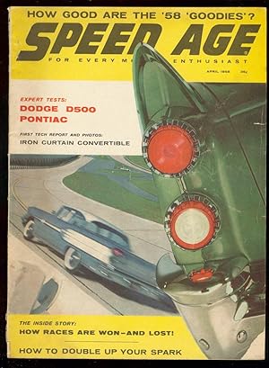 Speed Age Magazine April 1958-Iron Curtain Convertible-Dodge D500