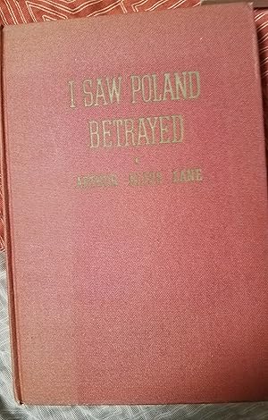 Immagine del venditore per I Saw Poland Betrayed An American Ambassador Reports venduto da Fantastic Book Discoveries
