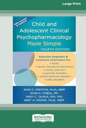 Seller image for Child and Adolescent Clinical Psychopharmacology Made Simple [16pt Large Print Edition] for sale by AHA-BUCH GmbH