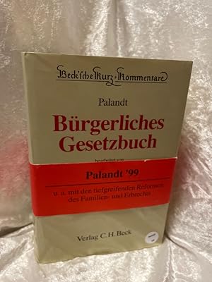 Bild des Verkufers fr Beck'sche Kurzkommentare, Bd.7, Brgerliches Gesetzbuch (58. Aufl.) Mit Einfhrungsgesetz (Auszug), Gesetz zur Regelung des Rechts der Allgemeinen Geschftsbedingungen, Verbraucherkreditgesetz, Gesetz ber den Widerruf von Haustrgeschften und hnlichen Geschften, Gesetz ber die Verusserung von Teilzeitnutzungsrechten an Wohngebuden (Teilzeit-Wohnrechtegesetz-TzWrG), Gesetz zur Regelung der Miethhe (Art. 3 des 2. WkSchG), Produkthaftungsgesetz, Erbbaurechtsverordnung, Wohnungseigentumsgesetz, Hausratsverordnung zum Verkauf von Antiquariat Jochen Mohr -Books and Mohr-