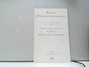 Bild des Verkufers fr Revue d'histoire des sciences tome XLII - 4 oct-dc 1989 zum Verkauf von JLG_livres anciens et modernes