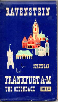 Seller image for Frankfurt-Main und Offenbach. Stadtplan. Mastab 1: 15 000. for sale by Leonardu