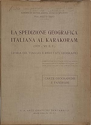 Immagine del venditore per LA SPEDIZIONE GEOGRAFICA ITALIANA AL KARAKORUM (1929 -VII E.F) venduto da Il Bulino Antiche Stampe srl