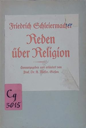 Seller image for Ueber die Religion. Reden an die Gebildeten unter ihren Verchtern. for sale by Antiquariat Bookfarm