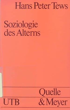 Bild des Verkufers fr Soziologie des Alterns. zum Verkauf von Antiquariat Bookfarm