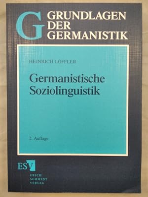 Seller image for Germanistische Soziolinguistik. Grundlagen der Germanistik 28. for sale by KULTur-Antiquariat