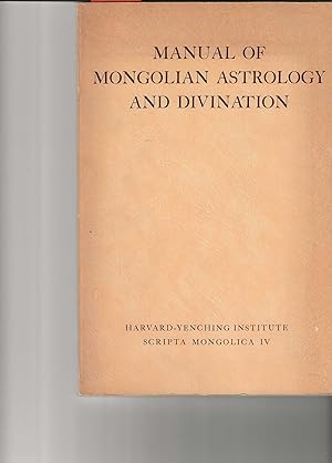 Imagen del vendedor de Manual Of Mongolian Astrology And Divination a la venta por DRBOOKS