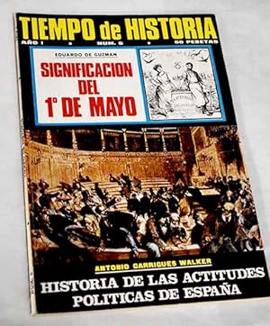 Bild des Verkufers fr TIEMPO DE HISTORIA. AO I, N.6:: Unamuno y la Guerra Civil; El "Affaire Stavisky"; Lucha de clases en la Revolucin Francesa; Un clsico de la investigacin americanista; Historia de una dominacin; Espaa 1945; Los "corridos" de la revolucin mexicana; "La familia de Carlos IV"; Los derechos humanos a travs del tiempo; Lope de Aguirre, traidor, peregrino y martir; Cmo se instaur la Primera Repblica en Portugal; Anselmo Lorenzo y su tiempo; Anselmo Lorenzo: Una visita a Marx en 1871; El dinero del exilio: El fantasma del ?Vita?; Significacin del 1. de mayo: La huelga general de 1886 en Chicago; Historia de las actitudes polticas en Espaa zum Verkauf von Alcan Libros