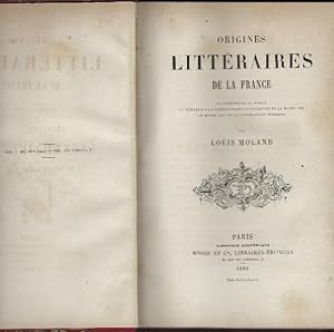 Image du vendeur pour Origines Littraires De La France mis en vente par DRBOOKS