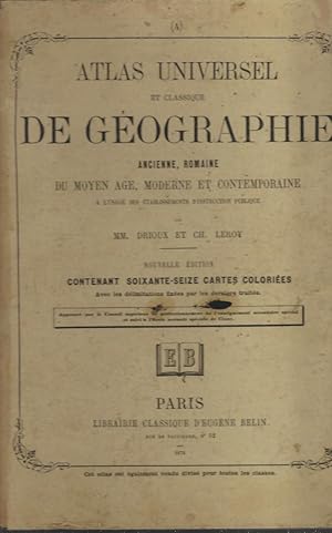 Seller image for Atlas Universel Et Classique De Geographie for sale by DRBOOKS