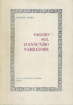 Image du vendeur pour 'Saggio Sul D''annunzio Narratore' mis en vente par DRBOOKS