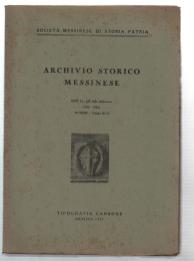 Immagine del venditore per Archivio Storico Messinese. Anni Li-Liii Dalla Fondazione (1950-1952) Iii Serie - Volumi Iii-Iv venduto da DRBOOKS