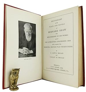 Seller image for DICTIONARY TO THE PLAYS AND NOVELS OF BERNARD SHAW for sale by Kay Craddock - Antiquarian Bookseller