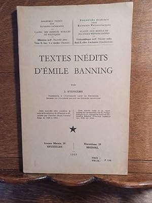 Bild des Verkufers fr Textes indits d'Emile Banning. zum Verkauf von Librairie L'Abac / Gimmic SRL