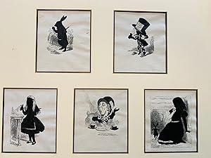 Raccolta di 13 Silhouettes realizzate per "Alice nel paese delle meraviglie".