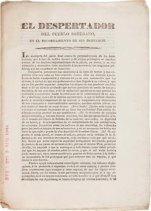 EL DESPERTADOR DEL PUEBLO SOBERANO, EN EL RECOBRAMIENTO DE SUS DERECHOS [caption title]