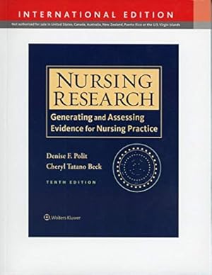 Bild des Verkufers fr Polit, D: Nursing Research, International Edition: Generating and Assessing Evidence for Nursing Practice. zum Verkauf von INGARDIO