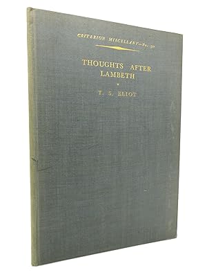 Thoughts After Lambeth [Criterion Miscellany No. 30]